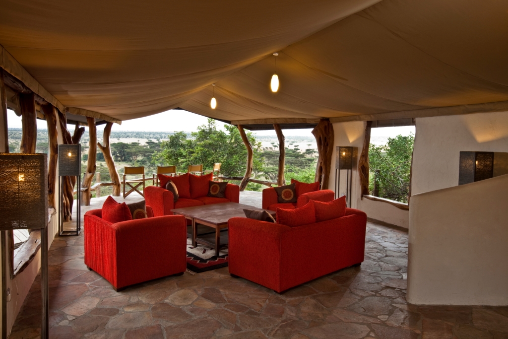 Living room safari tent Kenya